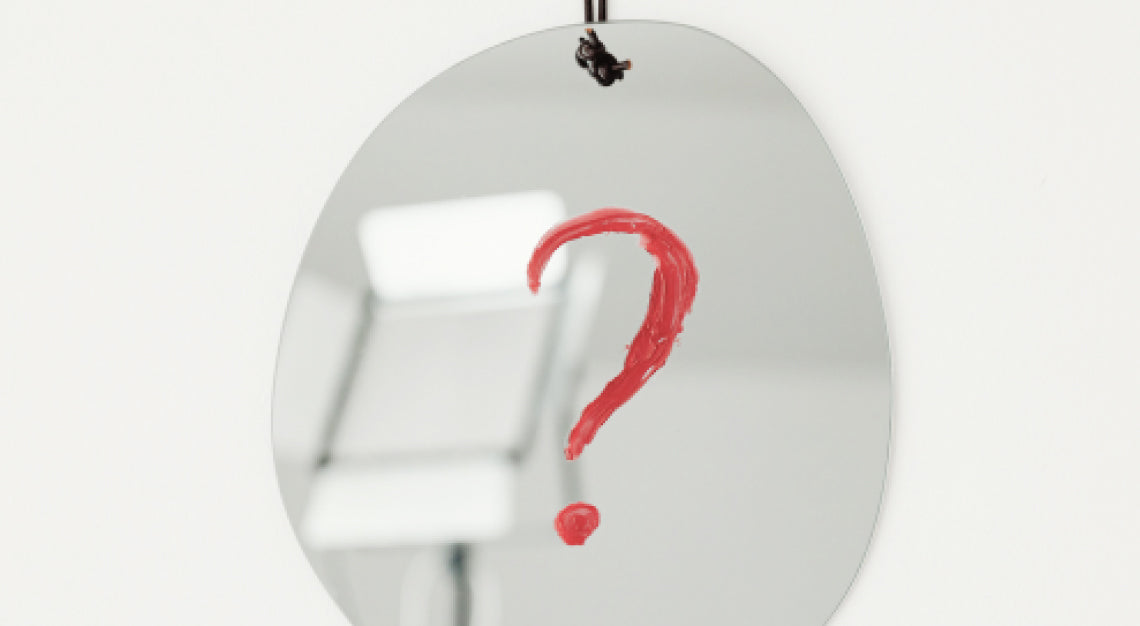 Question mark on white background representing difficult customer situation and refund pressure
