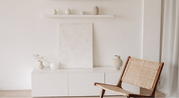 Minimal white presentation boards representing the contrast between Japanese and Western design approaches